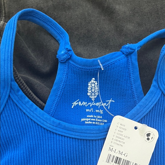 NWT Free People Hot Shot Onesie in Washed Black w free tank 💙 - Picture 6 of 9